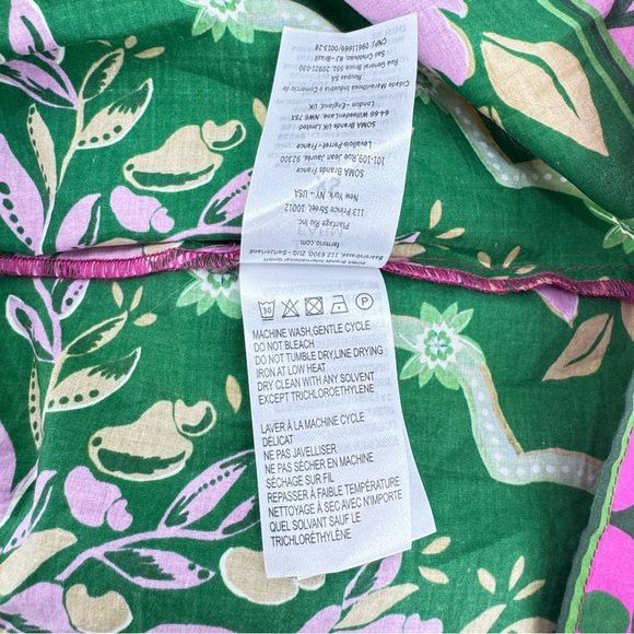 NWT FARM Rio Ana Tapestry Pink Midi Dress Sz xs tropical button up cottagecore - Picture 14 of 16